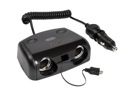 RING RMS14 2 Way 12V Multisocket With Micro USB & Switches | ML Performance