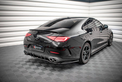 Maxton Design Mercedes Benz CLS 53 AMG C257 Central Rear Splitter (with vertical bars)