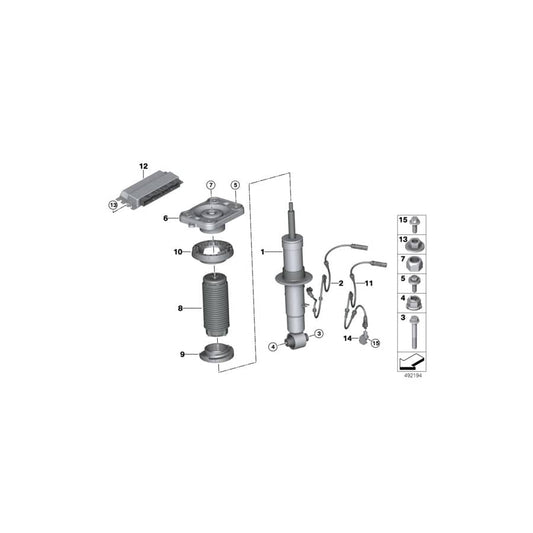 Genuine BMW 33536881529 G05 G06 Spring Pad Upper (Inc. X5 50iX, X5 40i & X6 40iX) | ML Performance UK Car Parts