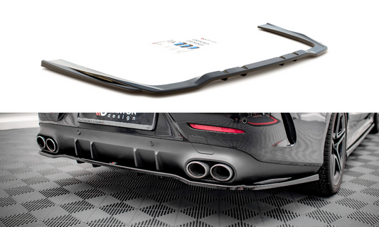 Maxton Design ME-CLS-257-53-RD1T+RD2T Central Rear Splitter (with vertical bars) Mercedes Benz CLS 53 AMG C257 | ML Performance UK Car Parts