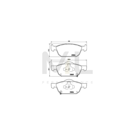 Hella 8DB 355 021-431 Brake Pad Set For Honda Civic With Acoustic Wear Warning | ML Performance Car Parts