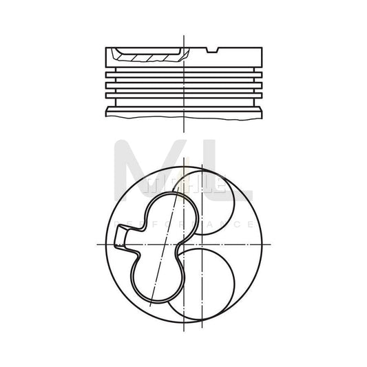 MAHLE ORIGINAL 012 34 10 Piston 79,0 mm, with piston ring carrier | ML Performance Car Parts