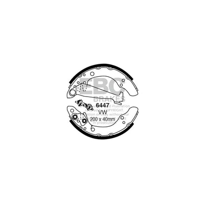 EBC 6447 Audi Seat Skoda VW Rear Brake Shoes - Girling/TRW Caliper 1 | ML Performance UK Car Parts