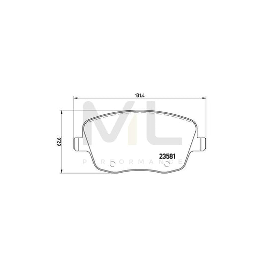 Brembo P 85 057 Brake Pad Set Excl. Wear Warning Contact, With Brake Caliper Screws | ML Performance Car Parts