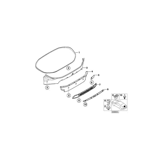 Genuine BMW 51478267287 E52 Left Tail Light Cover P1CS/P1CT CREMA (Inc. ALPINA V8 & Z8) | ML Performance UK Car Parts