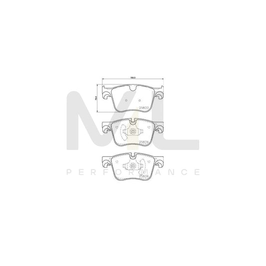 Brembo P 61 127 Brake Pad Set Directional Brake Pads, Prepared For Wear Indicator | ML Performance Car Parts