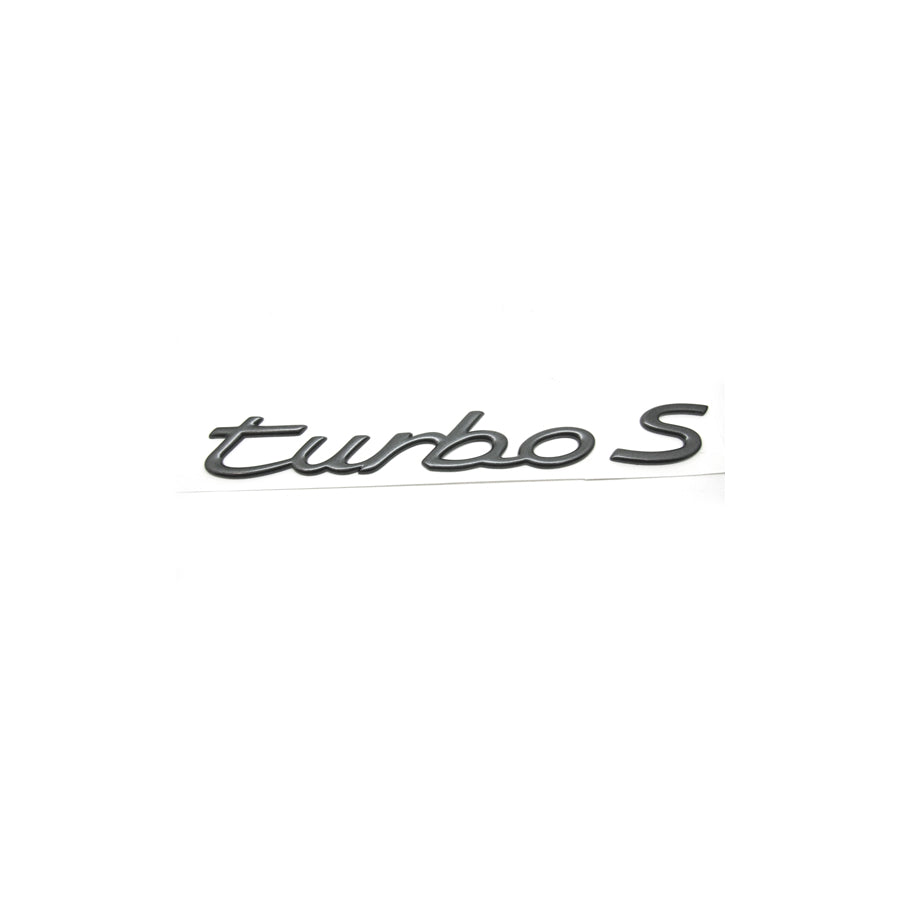 Genuine Porsche Turbo S - Rear Badge, Gun Metal Porsche 993 Turbo | ML Performance UK Car Parts