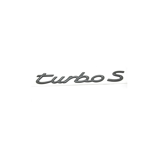 Genuine Porsche Turbo S - Rear Badge, Gun Metal Porsche 993 Turbo | ML Performance UK Car Parts