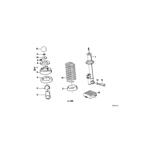 Genuine BMW 33531137113 E32 Auxiliary Shock Absorber, Rear (Inc. 750iL, 750i & 730i) | ML Performance UK Car Parts