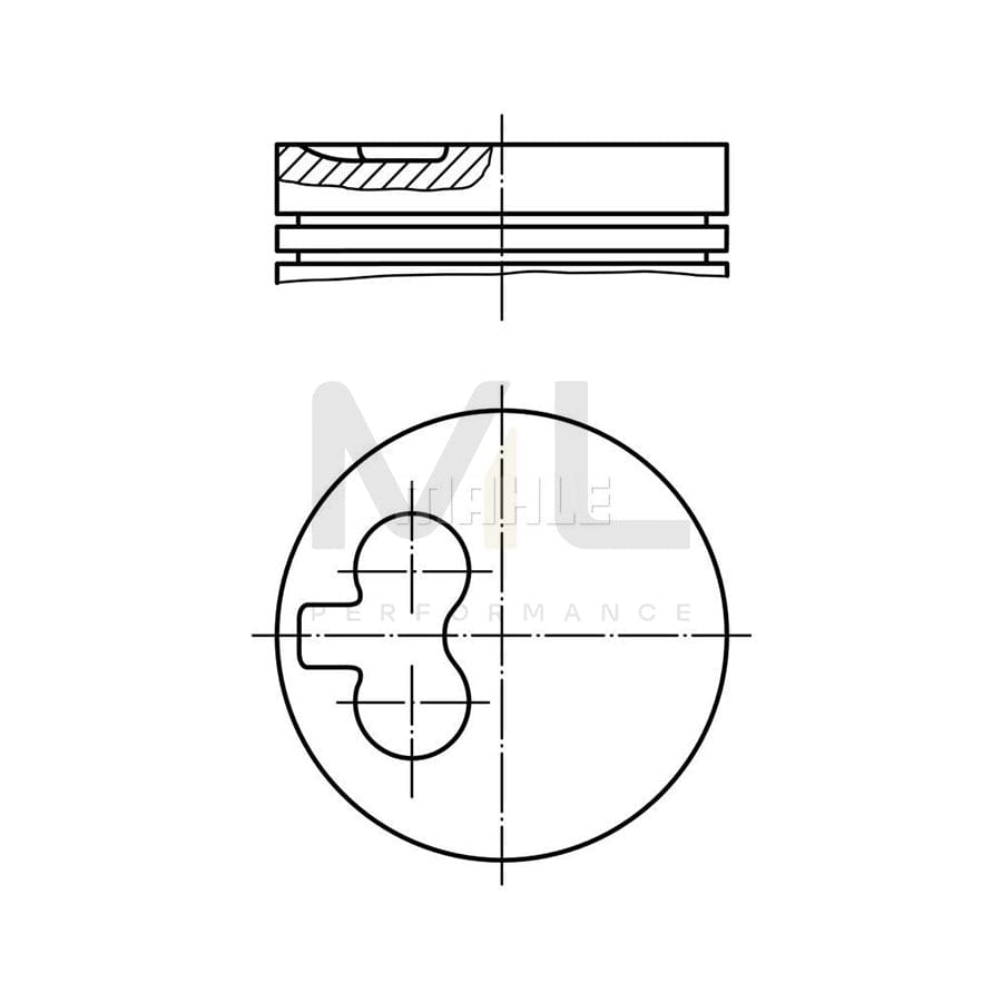 MAHLE ORIGINAL 039 51 03 Piston 95,0 mm, without cooling duct | ML Performance Car Parts