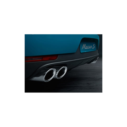 Genuine Porsche Exhaust Tail Pipes, In Silver Porsche Macan Ii | ML Performance UK Car Parts