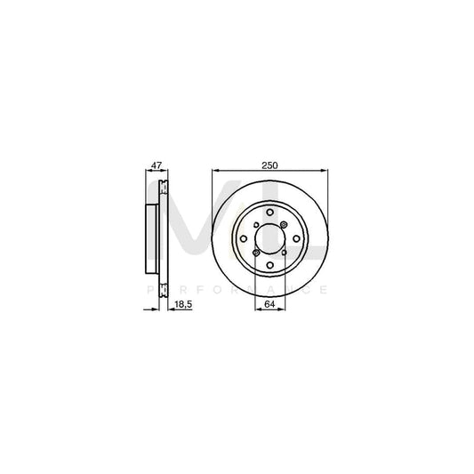 BOSCH 0 986 478 540 Brake Disc for SUZUKI SWIFT Internally Vented, Vented, Oiled | ML Performance Car Parts