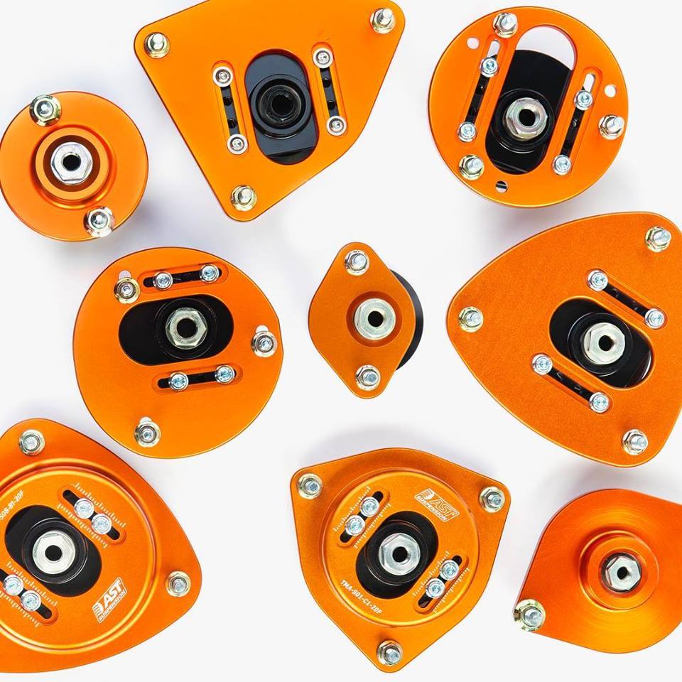 AST Suspension TMA-M03-A1-20F Mitsubishi Front Top Mounts Set | ML Performance