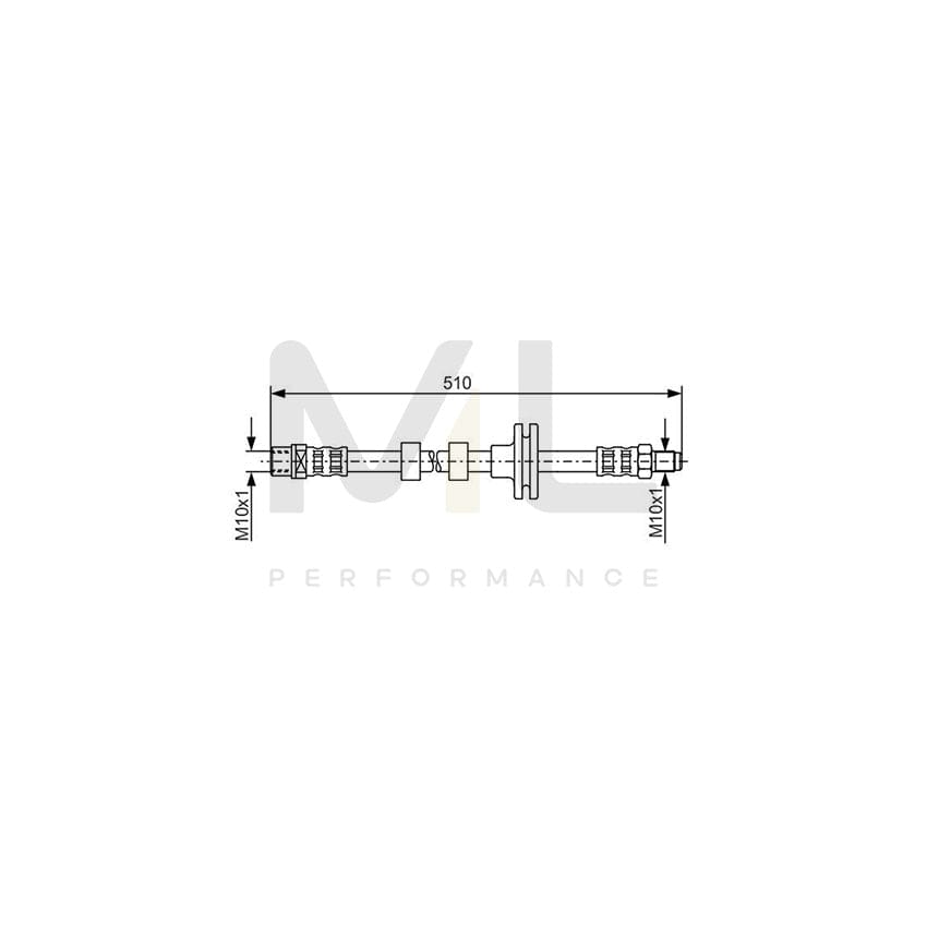 BOSCH 1 987 481 157 Brake Hose for LAND ROVER Range Rover III (L322) 481mm, M10x1 | ML Performance Car Parts