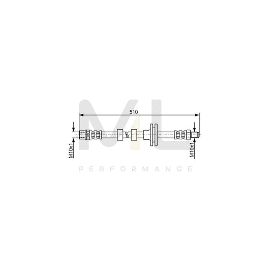 BOSCH 1 987 481 157 Brake Hose for LAND ROVER Range Rover III (L322) 481mm, M10x1 | ML Performance Car Parts
