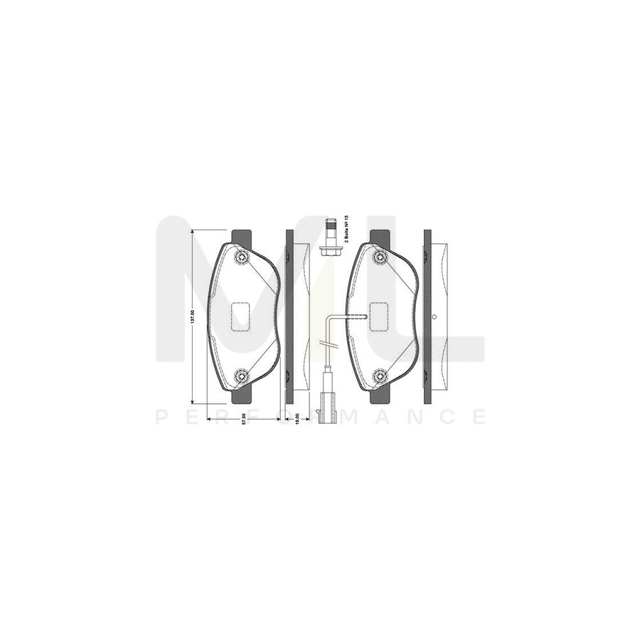 Bosch 0986Tb3079 Brake Pad Set Excl. Wear Warning Contact, With Bolts, With Accessories  | ML Performance Car Parts