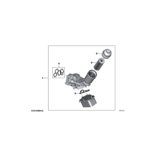 Genuine BMW 11428580415 G30 G02 G01 Oil Filter (Inc. 320dX, 320d & 620d) | ML Performance UK Car Parts