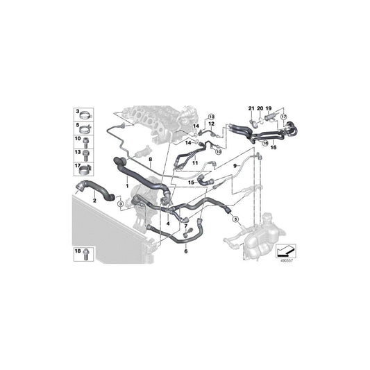 Genuine BMW 11538584836 F45 F56 F48 Hose, Engine Block- (Inc. 116d, Cooper D & One D) | ML Performance UK Car Parts