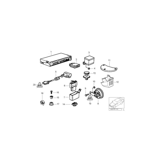 Genuine BMW 65758368270 E36 Bracket Alternative Power Siren (Inc. 320i, 318tds & M3) | ML Performance UK Car Parts
