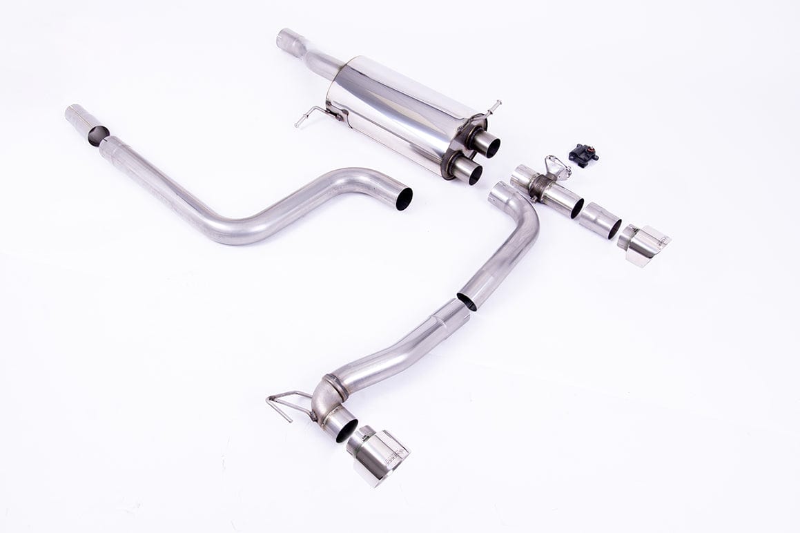 MillTek SSXFD367 Ford Fiesta GPF Back Maxton Designs Dual Outlet Polished GT-100 Trims - EC Approved