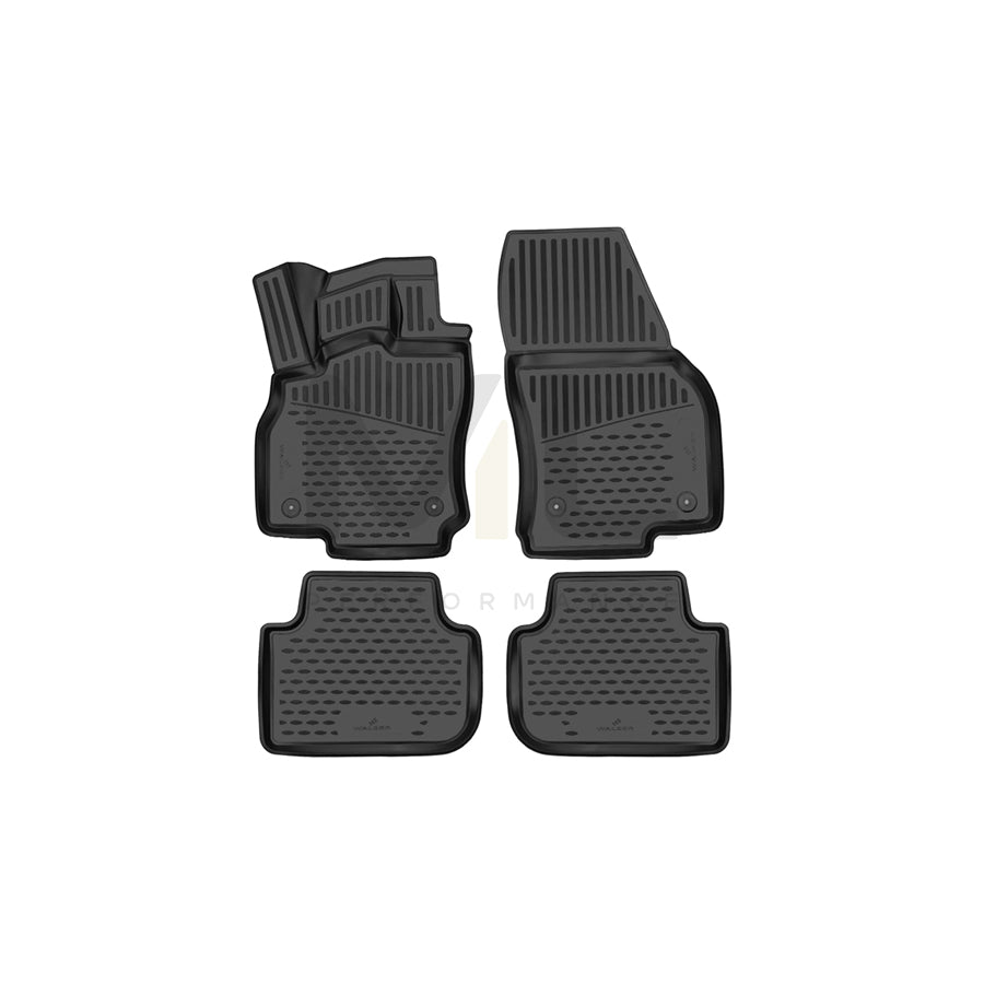 WALSER Tailored, XTR 75239 Floor mat set Elastomer, Front and Rear, Black | ML Performance Car Parts