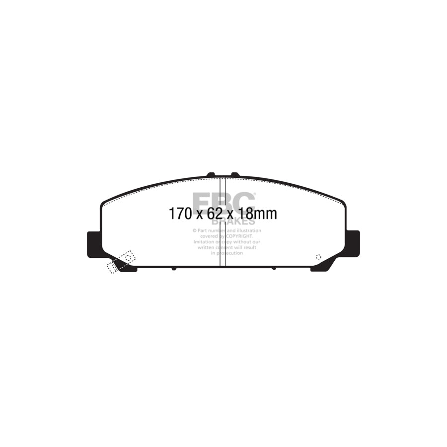 EBC DP41808R Infiniti QX80 Yellowstuff Front Brake Pads 2 | ML Performance UK Car Parts