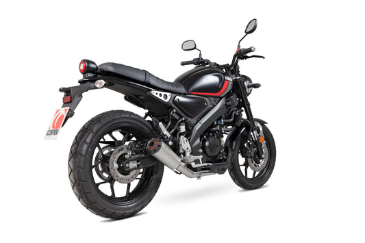 Scorpion PYA117SYSTEO Yamaha XSR-125 Red Power Full System - Titanium Sleeve | ML Performance UK UK