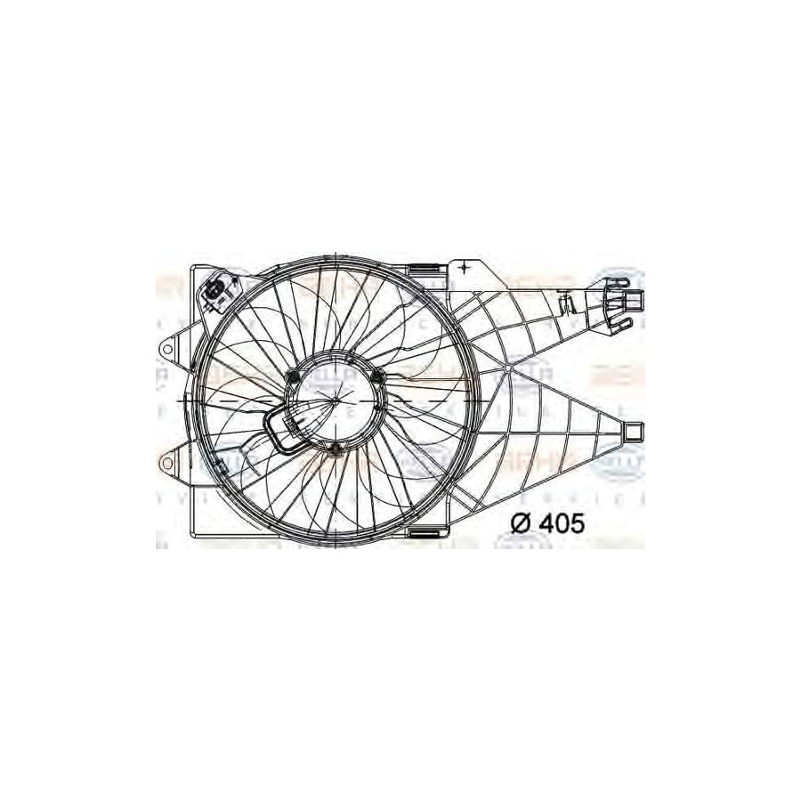 Hella 8EW 351 040-771 Fan, Radiator