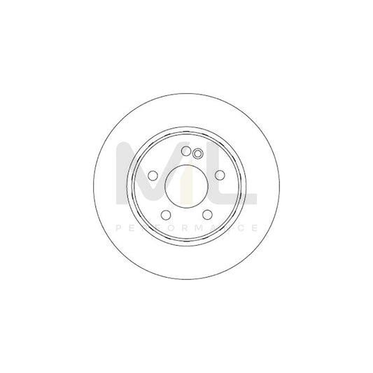 TRW DF6646S Brake Disc suitable for MERCEDES-BENZ C-Class Solid, Two-piece brake disc, Painted | ML Performance Car Parts