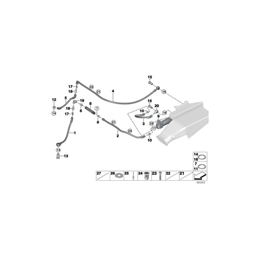 Genuine BMW 33158431683 Oil Pipe COOLER>DIFF. (Inc. M4 GT4) | ML Performance UK