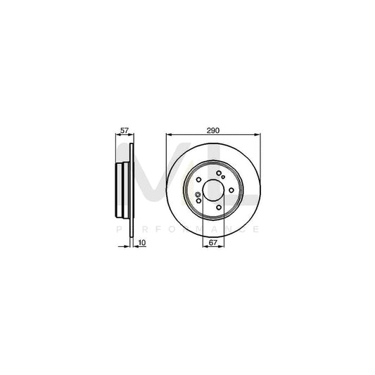 BOSCH 0 986 478 446 Brake Disc suitable for MERCEDES-BENZ SL Convertible (R129) Solid, Oiled | ML Performance Car Parts