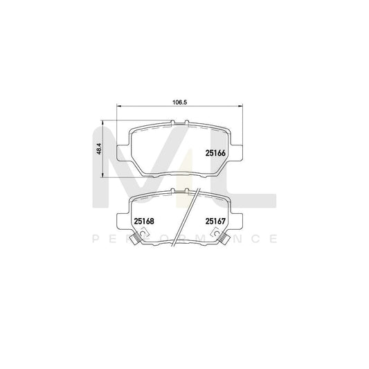 Brembo P 28 078 Brake Pad Set With Acoustic Wear Warning | ML Performance Car Parts