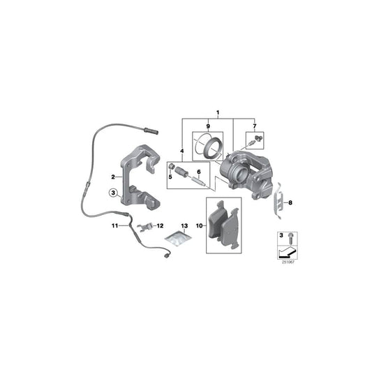 Genuine BMW 34106856387 F25 F26 Calliper Carrier (Inc. X3) | ML Performance UK Car Parts