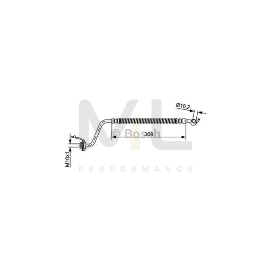 BOSCH 1 987 481 889 Brake Hose for HYUNDAI SANTA FE 309mm | ML Performance Car Parts