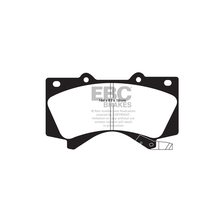 EBC DP41815R Lexus Toyota Yellowstuff Front Brake Pads (Inc. LX450, LX570, Landcruiser, Sequoia) 2 | ML Performance UK Car Parts