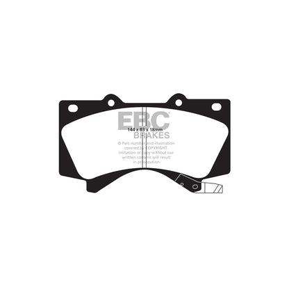 EBC DP41815R Lexus Toyota Yellowstuff Front Brake Pads (Inc. LX450, LX570, Landcruiser, Sequoia) 2 | ML Performance UK Car Parts
