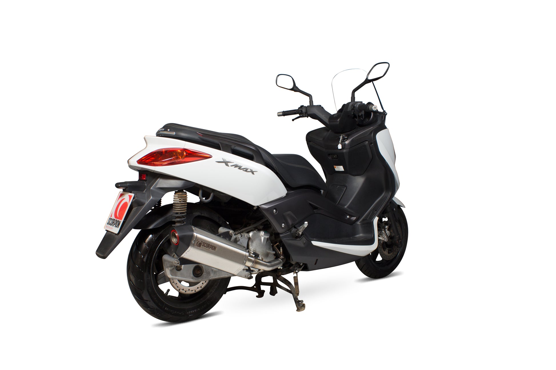 Scorpion RYA105SEO Yamaha X-Max 125 Serket Parallel Full System - Brushed Stainless Steel Sleeve | ML Performance UK UK