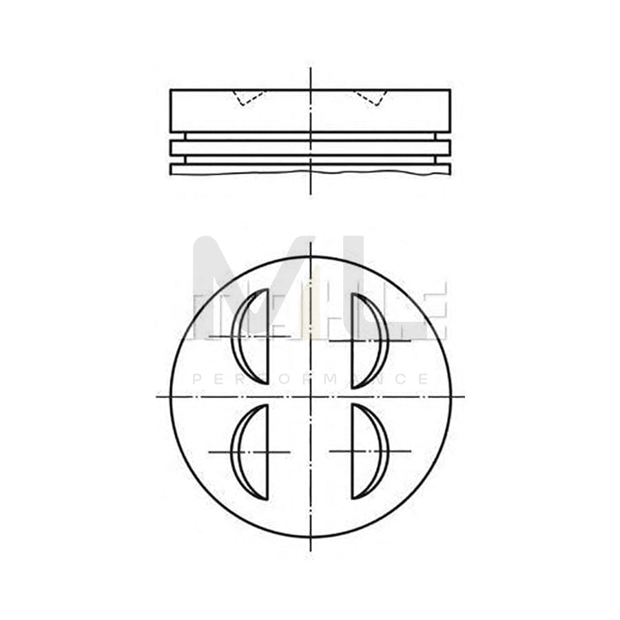 MAHLE ORIGINAL 014 77 00 Piston 86,01 mm, with piston rings | ML Performance Car Parts