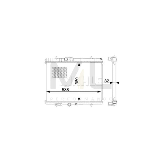 MAHLE ORIGINAL CR 1599 000S Engine radiator Brazed cooling fins | ML Performance Car Parts