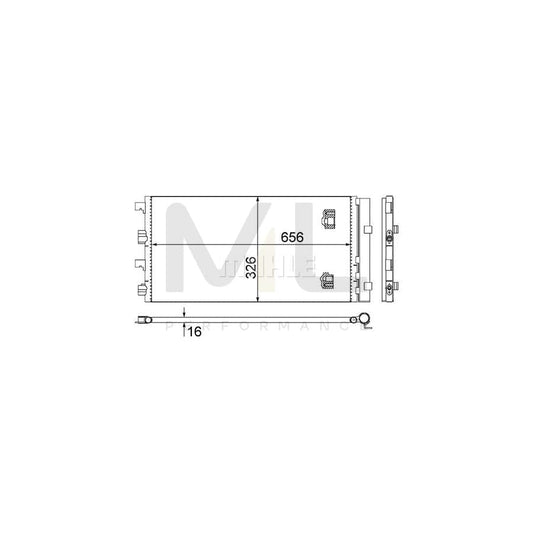 MAHLE ORIGINAL AC 724 000S Air conditioning condenser with dryer | ML Performance Car Parts