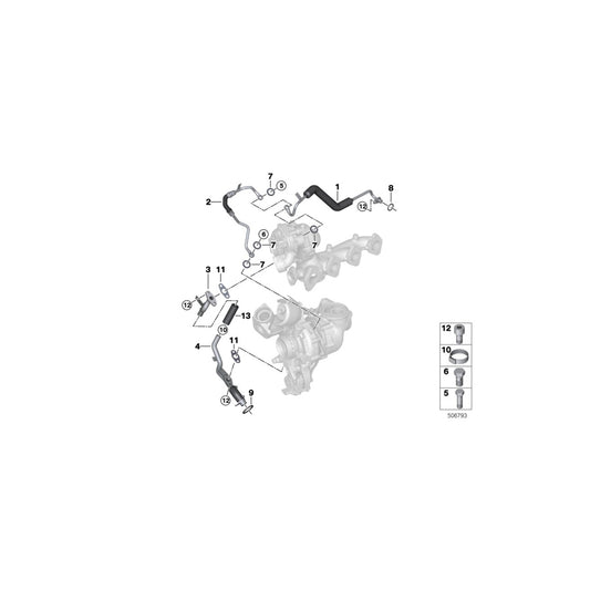 Genuine BMW 11428580011 G05 Oil Line, Supply, High Compression (Inc. X5 25dX) | ML Performance UK Car Parts
