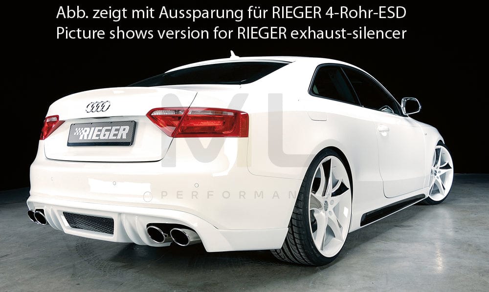 Rieger 00055400 Audi B8 B81 A5 Rear Diffuser 4 | ML Performance UK Car Parts