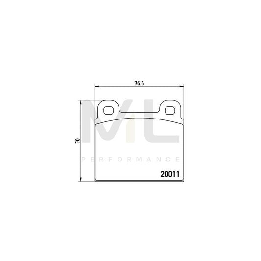 Brembo P 65 001 Brake Pad Set For Porsche 911 Prepared For Wear Indicator | ML Performance Car Parts