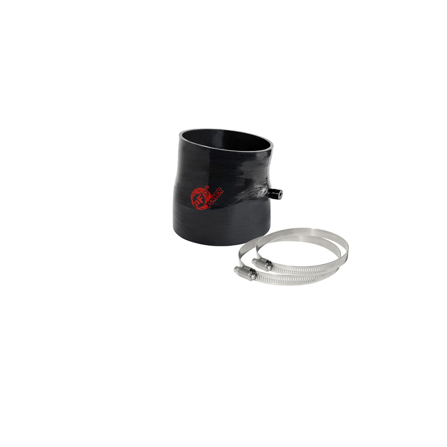  aFe 59-00116 (3-3/4 IN ID to 3-1/2 IN ID x 15 Deg.) Elbow Reducing Coupler w/ Port - Black Replacement Coupling Kit  | ML Performance UK Car Parts