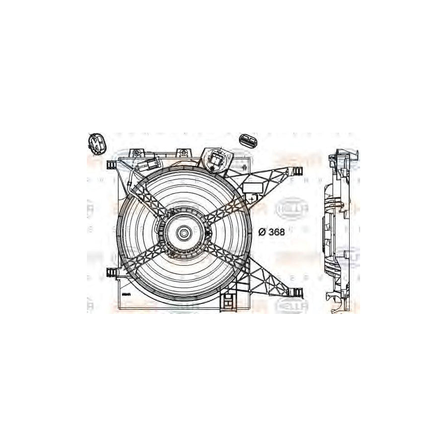 Hella 8EW 351 040-601 Fan, Radiator