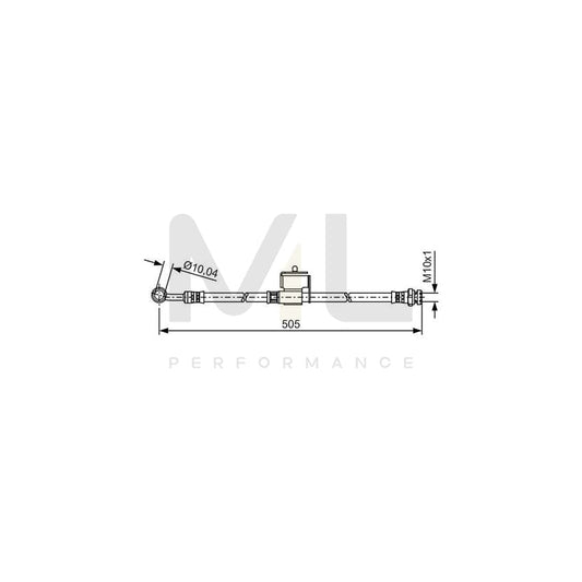BOSCH 1 987 481 505 Brake Hose 494mm, M10x1 | ML Performance Car Parts