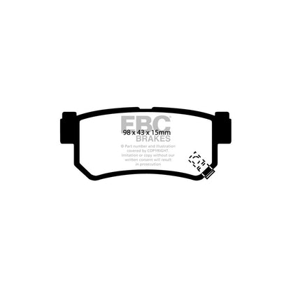 EBC DP21477 Daewoo Ssangyong Greenstuff Rear Brake Pads 2 | ML Performance UK Car Parts