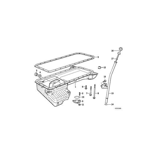 Genuine BMW 11132246731 E34 E38 Oil Pan (Inc. 525tds, 725tds & 525td) | ML Performance UK Car Parts