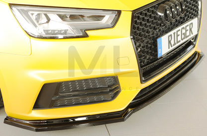 Rieger 00088226 Audi B9 F4 Front Splitter (A4 & S4) 4 | ML Performance UK Car Parts