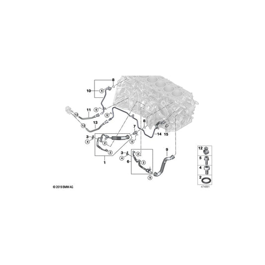 Genuine BMW 11538596371 G11 G07 G05 O-Ring 11,5X1,5 (Inc. 750dX, X7 M50dX & X5 M50dX) | ML Performance UK Car Parts